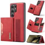 For Samsung Galaxy S25 Ultra 5G DG.MING M2 Series 3-Fold Multi Card Bag + Magnetic Phone Case(Red)