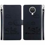 For Nokia G10 / G20 Cute Cats RFID Leather Phone Case(Black)