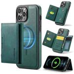 For iPhone 12 Pro Max DG.MING MAGKING-K2 Series MagSafe RFID Card Bag Detachable Phone Case(Green)