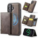 For iPhone 17 MAGKING K2 Series MagSafe RFID Card Bag Detachable Phone Case(Coffee)