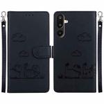 For Samsung Galaxy M16 5G / F16 5G / M36 5G Cute Cats RFID Leather Phone Case(Black)