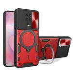 For Nokia G10 / G20 CD Texture Sliding Camshield Magnetic Holder Phone Case(Red)