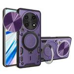 For Huawei nova Y91 4G CD Texture Sliding Camshield Magnetic Holder Phone Case(Purple)