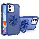 For iPhone 11 CD Texture 360 Degree Rotating Holder MagSafe Phone Case(Blue)