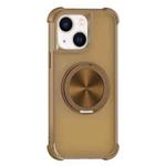 For iPhone 14 / 13 CD Texture 360 Degree Rotating Holder MagSafe Phone Case(Desert Gold)