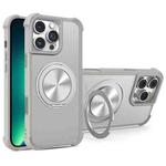 For iPhone 13 Pro Max CD Texture 360 Degree Rotating Holder MagSafe Phone Case(Grey)