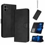 For Nothing CMF Phone 1 Solid Calf Texture Flip Leather Phone Case(Black)