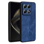 For Xiaomi 14T AZNS 3D Embossed Skin Feel Phone Case(Sapphire Blue)