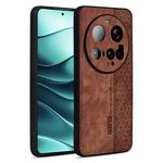 For Xiaomi 15 Ultra AZNS 3D Embossed Skin Feel Phone Case(Brown)