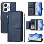 For Infinix Hot 30 Play / Hot 30 Play NFC Multi-Card Slots Zipper Wallet Leather Phone Case(Blue)