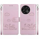 For Tecno Spark 30 Pro Cute Cats RFID Leather Phone Case(Rose Gold)