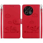 For Tecno Spark 30 Pro Cute Cats RFID Leather Phone Case(Red)