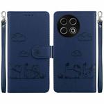 For Tecno Spark 30 Pro Cute Cats RFID Leather Phone Case(Blue)