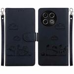 For Tecno Spark 30 Pro Cute Cats RFID Leather Phone Case(Black)