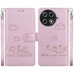 For Tecno Camon 30S / Camon 30S Pro Cute Cats RFID Leather Phone Case(Rose Gold)
