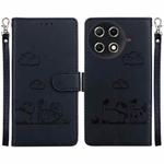 For Tecno Camon 30S / Camon 30S Pro Cute Cats RFID Leather Phone Case(Black)