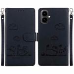 For Tecno Pop 10 / Spark Go 2 4G Cute Cats RFID Leather Phone Case(Black)