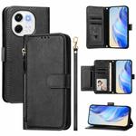 For Tecno Spark 30 5G / Pova 6 Neo 5G Multi-Card Slots Zipper Wallet Leather Phone Case(Black)