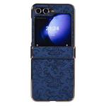 For Samsung Galaxy Z Flip6 Three Parts Cloud Dragon Pattern Fold Phone Case(Blue)