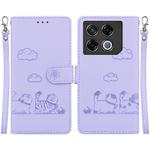 For Infinix GT 20 Pro 5G Cute Cats RFID Leather Phone Case(Purple)