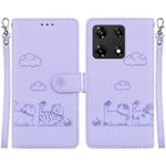 For Infinix Note 30 Pro Cute Cats RFID Leather Phone Case(Purple)