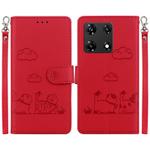 For Infinix Note 30 Pro Cute Cats RFID Leather Phone Case(Red)
