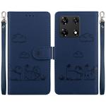 For Infinix Note 30 Pro Cute Cats RFID Leather Phone Case(Blue)