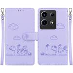 For Infinix Note 30 VIP Cute Cats RFID Leather Phone Case(Purple)