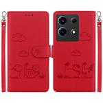 For Infinix Note 30 VIP Cute Cats RFID Leather Phone Case(Red)
