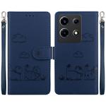 For Infinix Note 30 VIP Cute Cats RFID Leather Phone Case(Blue)