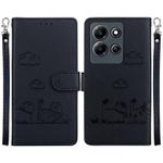 For Infinix Note 30i Cute Cats RFID Leather Phone Case(Black)