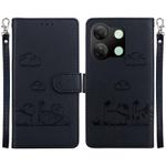 For Infinix Smart 7 HD Cute Cats RFID Leather Phone Case(Black)