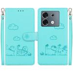For Infinix Zero 30 5G Cute Cats RFID Leather Phone Case(Green)
