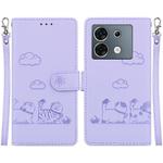 For Infinix Zero 30 5G Cute Cats RFID Leather Phone Case(Purple)