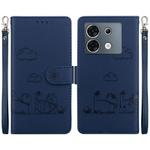 For Infinix Zero 30 5G Cute Cats RFID Leather Phone Case(Blue)