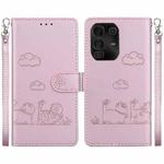 For Infinix Note 50 Pro+ Cute Cats RFID Leather Phone Case(Rose Gold)