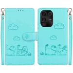 For Infinix Note 50 Pro+ Cute Cats RFID Leather Phone Case(Green)