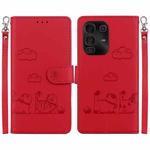 For Infinix Note 50 Pro+ Cute Cats RFID Leather Phone Case(Red)