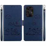 For Infinix Note 50 Pro+ Cute Cats RFID Leather Phone Case(Blue)