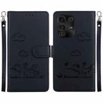 For Infinix Note 50 Pro+ Cute Cats RFID Leather Phone Case(Black)