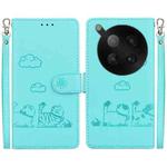 For Infinix Zero 40 4G / 5G Cute Cats RFID Leather Phone Case(Green)