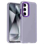 For Samsung Galaxy S23 FE 5G Candy PC Hybrid TPU Shockproof Phone Case(Purple)