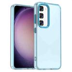 For Samsung Galaxy S23+ 5G Candy PC Hybrid TPU Shockproof Phone Case(Blue)