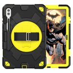 For Samsung Galaxy Tab S10+ / S9+ / S9 FE+ Spider Hand Grip Turntable Stand Tablet Case(Black Yellow)