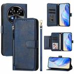 For Oukitel C37 Multi-Card Slots Zipper Wallet Leather Phone Case(Blue)