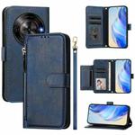 For ZTE Blade A75 5G / Nubia Focus Multi-Card Slots Zipper Wallet Leather Phone Case(Blue)