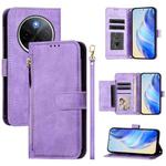 For vivo Y300 Pro Multi-Card Slots Zipper Wallet Leather Phone Case(Purple)