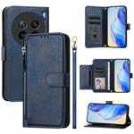For vivo X200s Multi-Card Slots Zipper Wallet Leather Phone Case(Blue)