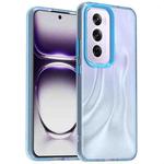 For OPPO Reno12 Global Candy PC Hybrid TPU Shockproof Phone Case(Blue)