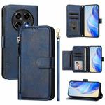 For OPPO F27 Pro+ Multi-Card Slots Zipper Wallet Leather Phone Case(Blue)